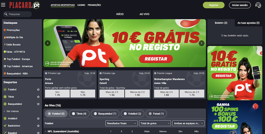 Placard Online Apostas Desportivas
